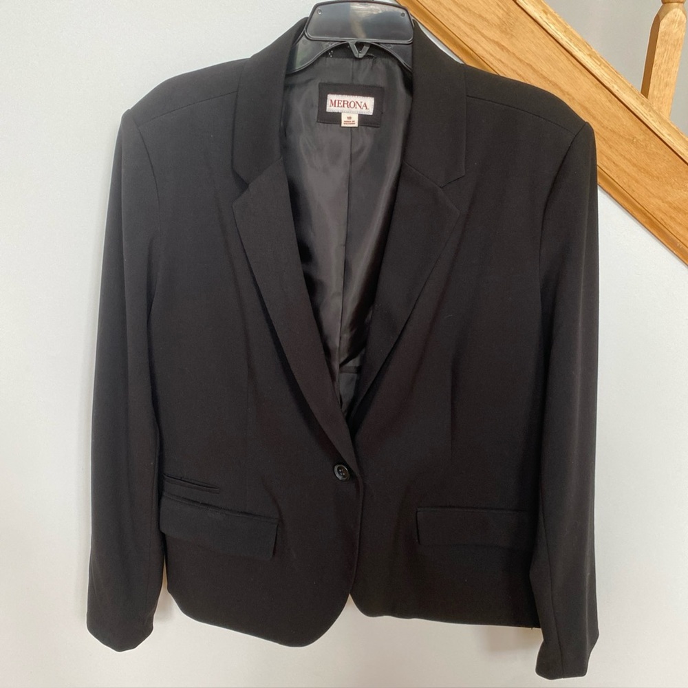 Merona Women's Black Single-Button Blazer 18w